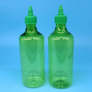 8OZ 16OZ PET 500ml Plastic Clear Bottle With Twist Off Cap