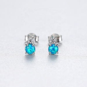 Phụ Nữ Bán Sỉ Bông Tai Đá Opal Hình Lập Phương Bạc Sterling 925 Bán Chạy CZCITY - Product Image 5