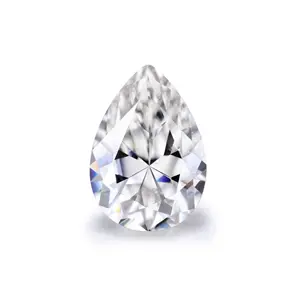 moissanite price per carat EF VVS Synthetic Gemstone pear Cut Loose Moissanite