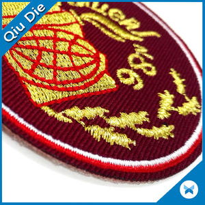 Redondo grande Patch nombre insignia <span class=keywords><strong>bordada</strong></span> parche hotfix para la ropa - Product Image 3
