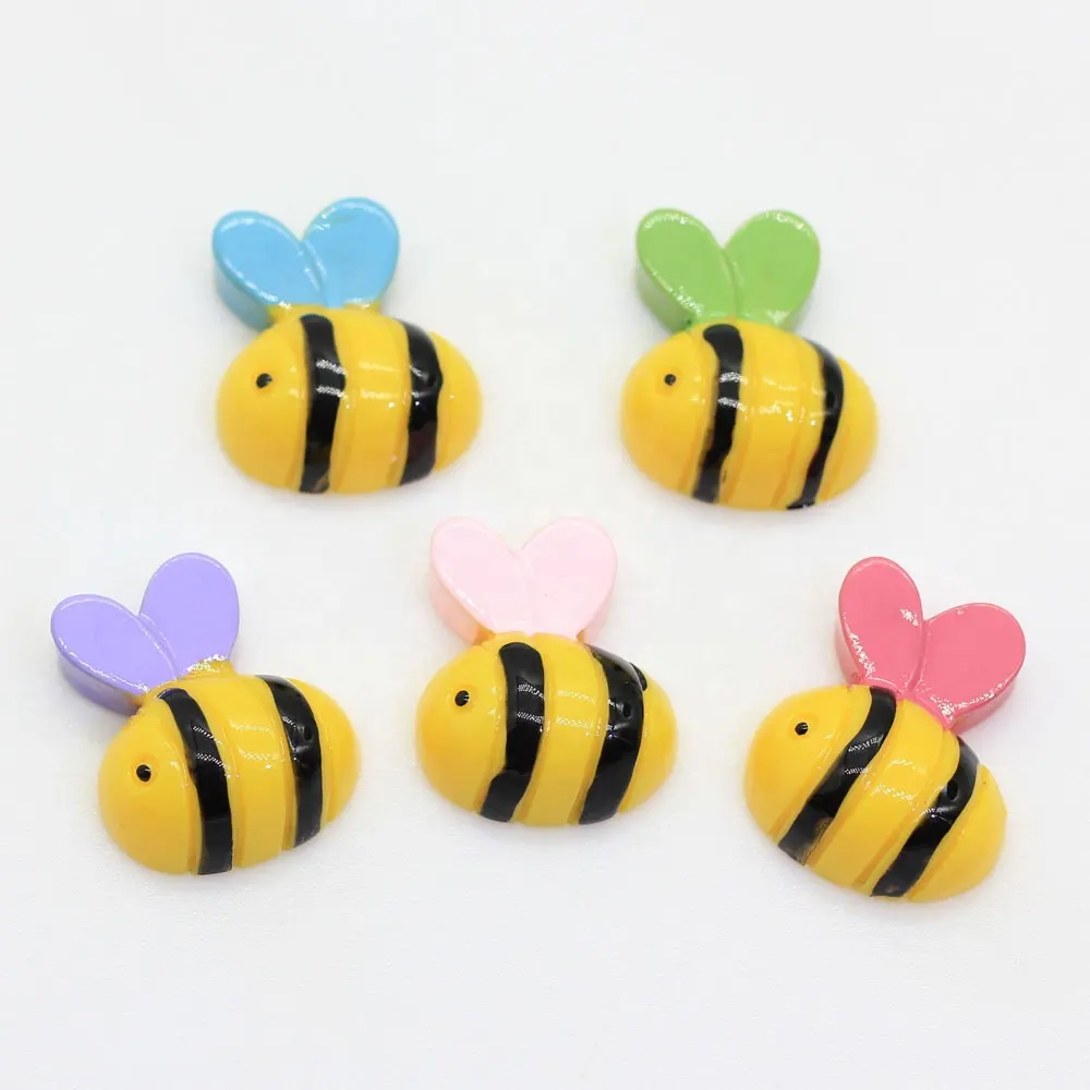 20MM Resin Bees Mixed Decoration Craft Flatback Cabochon Embellishments For Scrapbooking Cute Diy Accessories