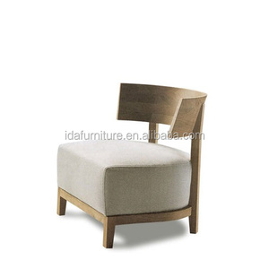 Thomas chaise moderne unpholstered tissu chêne chaise de salon chaise de hall d'hôtel - Product Image 2