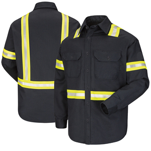 Produttore all'ingrosso Hi Vis camicia riflettente <span class=keywords><strong>lavoro</strong></span> Hi Vis camicia di sicurezza riflettente <span class=keywords><strong>abbigliamento</strong></span> - Product Image 5