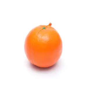 Custom color size pu food anti stress toy large orange foam ball