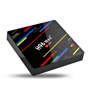 2019 H96 MAX Plus ทีวีสมาร์ท Android 8.1 TV Box 4 Gb Ram 32 Gb Rom Rockchip RK3328 1080P 4 K H.265 USB3.0 IPTV ตั้งกล่องด้านบน