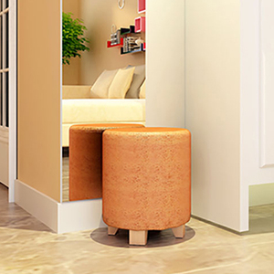 New Round Solid Wood <strong>Leather</strong> <strong>Stool</strong> Home Furniture Living Room Furniture Home <strong>Stool</strong> &amp; Ottoman Modern Wooden in the Living Room - Product Image 6