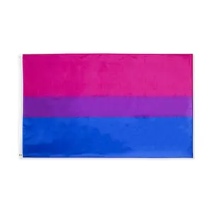 Bandera bisexual de bipride de, poliéster, 3x5ft, LGBT, alta calidad, promocional, en stock