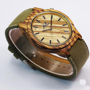 Cinghia Da Polso Orologi Personalizzati Misto di <span class=keywords><strong>Legno</strong></span> Fatti A Mano di Lusso DELLE DONNE di Modo di Sport Alla Moda <span class=keywords><strong>In</strong></span> Pelle di Nylon per Gli Uomini Analogico - Product Image 3