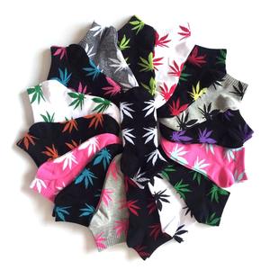 Unisex Weed Leaf Jacquard Cotton Sport <strong>Socks</strong> Men Women Novelty Fun Crew Colorful Weed Leaves Ankle <strong>Socks</strong> - Product Image 6