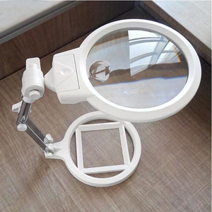 2.5X 5X Ceinture LED Miroir Maître Banc Loupe Lampe Pliante En Métal Support De Loupe - Product Image 2
