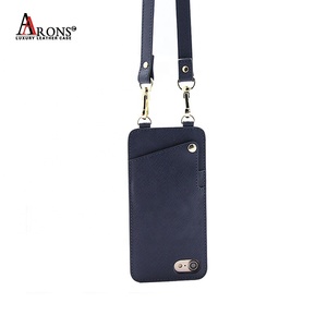 Bolso <span class=keywords><strong>de</strong></span> correa <span class=keywords><strong>de</strong></span> ranura para <span class=keywords><strong>tarjeta</strong></span> <span class=keywords><strong>de</strong></span> crédito titular <span class=keywords><strong>de</strong></span> la PU Saffiano cuero caso del teléfono celular caso para iPhone 7 8 - Product Image 1
