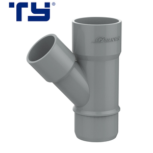 Usine De Haute Qualité <span class=keywords><strong>45</strong></span> Degrés <span class=keywords><strong>PVC</strong></span> Y Tee Raccord de Tuyau De Dérivation Tee Latérale - Product Image 1
