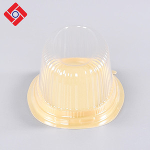De plástico transparente Pet Oval gran tarta de queso caja de embalaje caja de torta de Mousse de plástico - Product Image 5