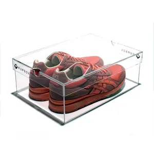 时尚设计亚克力透明运动鞋展示盒定制鞋盒储物