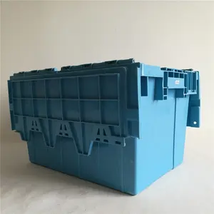 新型移动板条箱可叠放带盖塑料容器