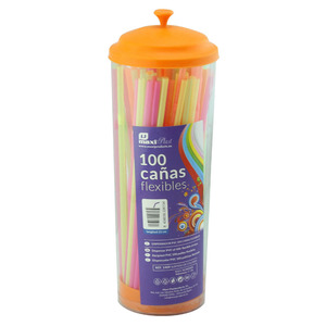 6 على شكل قش الشرب البلاستيكي ، ثني القش البلاستيكي الفني ، قش الشرب الملون - Product Image 1