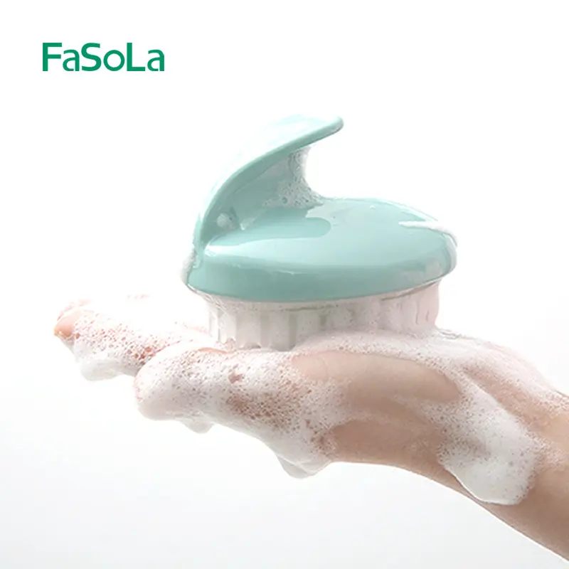 Fasola escova de cabeça para massagem pe, shampoo