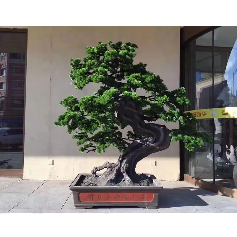 170 cm גובה מלאכותי בונסאי אורן עץ צמח, מקורה דקורטיבי ירוק אורן עץ צמח מלאכותי למכירה