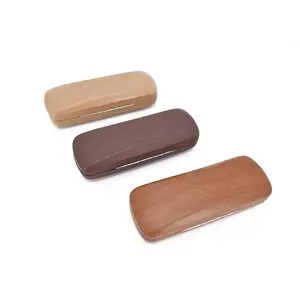 Made in China wooden grain hard iron glasses case