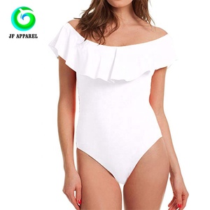 Des femmes Hors Épaule Volants Body Justaucorps Barboteuses Combinaisons - Product Image 2