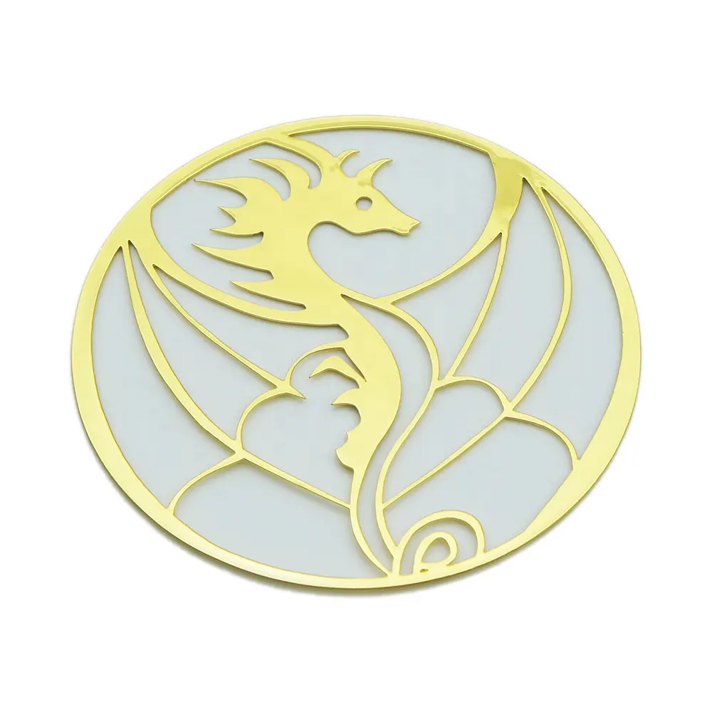Croce di metallo segnalibro in tessuto personalizzato dragon gioco bookmark_book artigianato rotondo incisione foglia