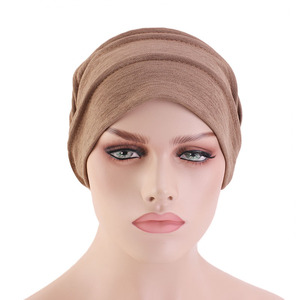 En gros Une Seule Couche Solide <span class=keywords><strong>Bonnet</strong></span> Chapeau Cancer Cap Unisexe Slouch Beanie Turban TJM-267 - Product Image 2