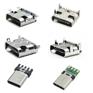 Conector usb hembra tipo c, conector USB 3,1 tipo C hembra, Conector de carga PCB