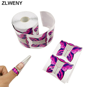 OEM Etiqueta Privada forma de uñas fabricante 500 Pcs cada rollo de papel adhesivo de uñas de acrílico arte - Product Image 4