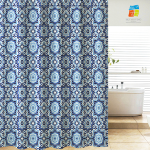 Dernier modèle de rideau de douche Peva Blue Tile Collection - Product Image 2