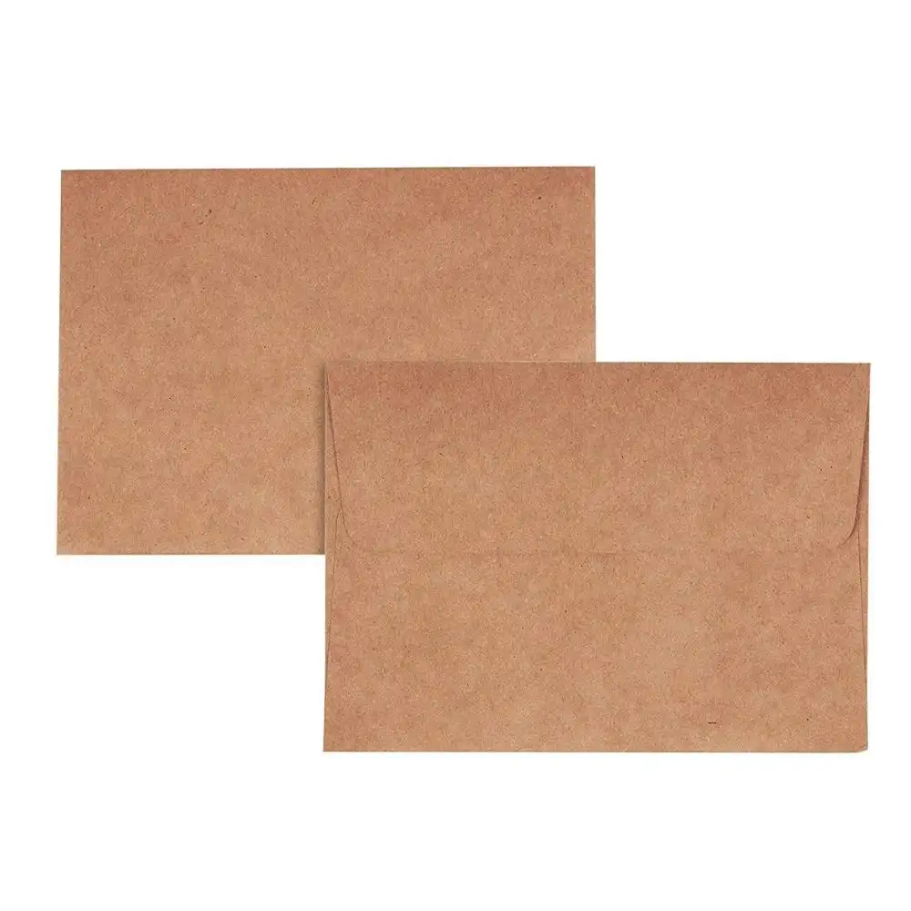 Enveloppes d'invitation en papier Kraft A7, meilleure enveloppes de vœux carrée, pour cartes de mariage, Photos, fête prénatale, pièces
