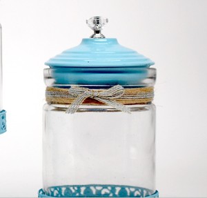 EMOER vetro con ferro gioielli di bellezza Candy dado barattolo di vetro barattolo di stoccaggio per la decorazione della casa - Product Image 6