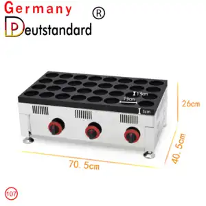 Machine à gâteau rouge à gaz avec 22/32 trous, pour la fabrication <span class=keywords><strong>de</strong></span> pâtisseries <span class=keywords><strong>de</strong></span> haricots, Obanyaki - Product Image 3
