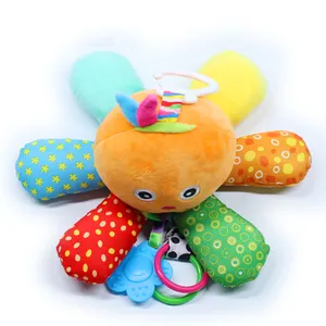 babyfans新设计婴儿教育玩具与音乐章鱼用品儿童悬挂玩具