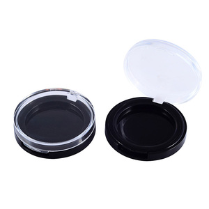 empty clear black bottom air cushion compact powder case plastic empty blush compact powder case