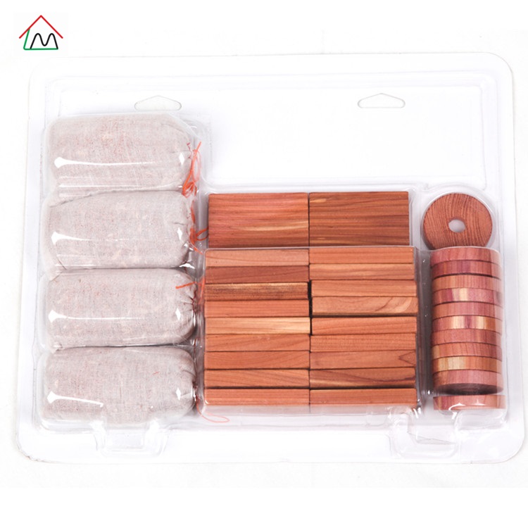 LMC117 Hot Sale Natural Deodorant Anti Moth Cedar Block & Sachet & Rings set