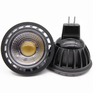 SHENPU Mr16 Lampu Bohlam 12 Volt, Lampu Hitam Aluminium 4000K 6000K 5W