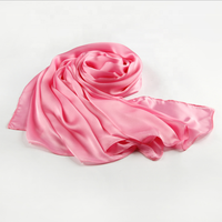 Écharpe en soie unie bon marché Matériau en soie lisse et douce Écharpe en soie d'été de couleur unie pour femmes