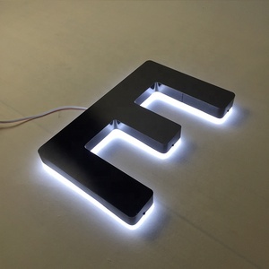 Negro de titanio de acero inoxidable de la letra de canal Led señal Led borde iluminado letra de canal señal - Product Image 6