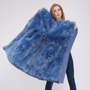 Hiver Chaud Dames Réel Fourrure <span class=keywords><strong>De</strong></span> Renard Rose Doublure Parka Manteau avec Chapeau - Product Image 5