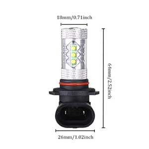 Đèn Led Sương Mù Cho Xe Hơi Công Suất Cao 9005 9006 H3 <span class=keywords><strong>H4</strong></span> H7 H8 H11 Ổ Cắm Tự Động 80W Đèn Led Sương Mù DRL Bóng Đèn Lái Xe DC 12V Trắng - Product Image 3