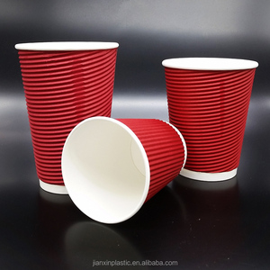 8 OZ 16 OZ Client loge Conception Ondulation/Simple/Double Tasses à Café En Papier - Product Image 1