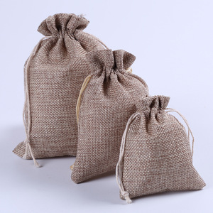 Barato brevedad logotipo personalizado material de yute bolsa de alta calidad bolsa de regalo - Product Image 5