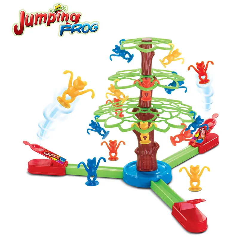 Colorful educational intelligent jumping frog game toy for children