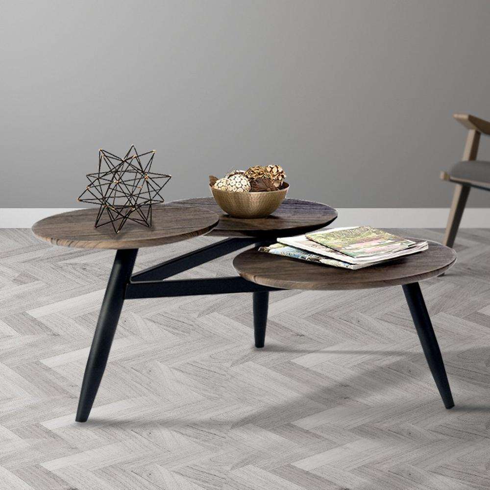 Small Coffee Table Round Mid Century Vintage Steel Frame