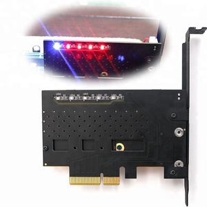 NGFF M.2 SSD NVME PCI-E pour PCI-E 3.0x 4X Adaptateur avec Ventilateur De Refroidissement et Profil Bas Support pour Bureau - Product Image 5