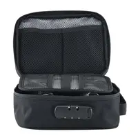 Diskrete geruchlose Reisesp eicher Safe Smart Stash Case Carbon gefütterte Reiß verschluss tasche mit Reiß verschluss