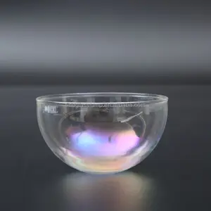 Heat Resistant Rainbow Iridescent Color Borosilicate Glass Bowl Lamp Cover Dome Light Shade