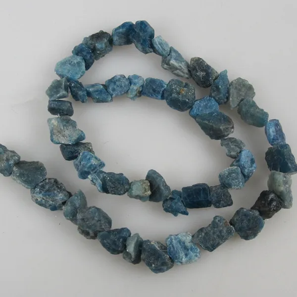 Perles de pierres précieuses naturelles, Kyanite, 20g, bleu foncé, pépites rugueuses