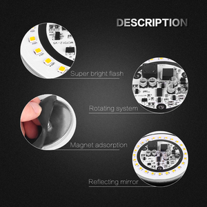 Nueva Luz de Advertencia LED Giratoria <span class=keywords><strong>CIGO</strong></span> LED-015 24SMD 3030 Ultrafina Ámbar de 12V para Camión - Product Image 4