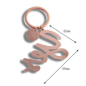 <span class=keywords><strong>Porte</strong></span>-<span class=keywords><strong>clés</strong></span> personnalisé en métal découpé à la forme, lettre de marque, alphabet, <span class=keywords><strong>porte</strong></span>-<span class=keywords><strong>clés</strong></span> en or rose, initiale - Product Image 6